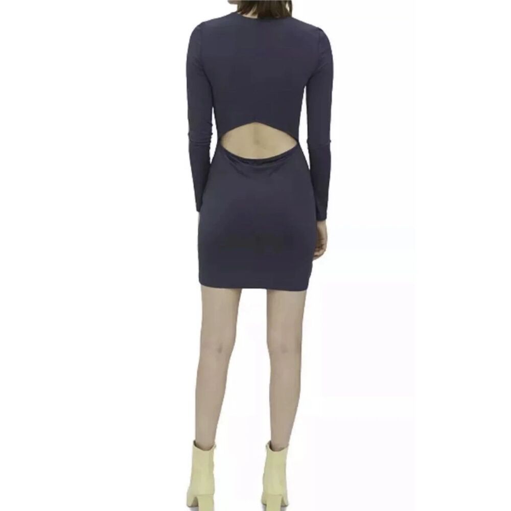 New Womens NWT Vero Moda $80 Open Back Dress Wild Aster Pink Purpl M Long Sleeve - Picture 2 of 6